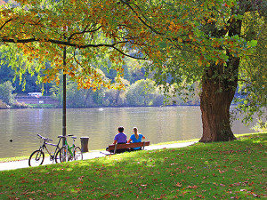 Radlerpause an der Mosel