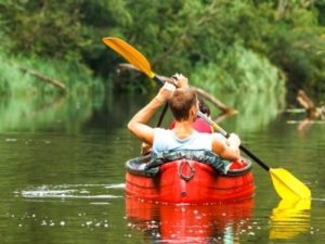 Kanufahrer auf der Altmühl