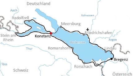 Karte Bodensee Sportlertour