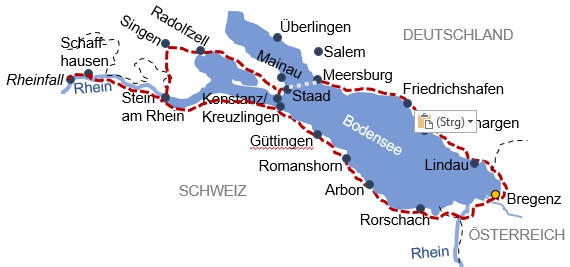 Karte Bodensee Genießertour